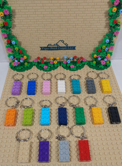 Lego® Brick 2x4 Keychains in Multiple Colors Perfect for Keys Charms Pendants Backpacks Custom Handmade