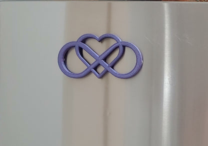 Infinity Heart Fridge Magnet 3D Printed Multiple Colors Available