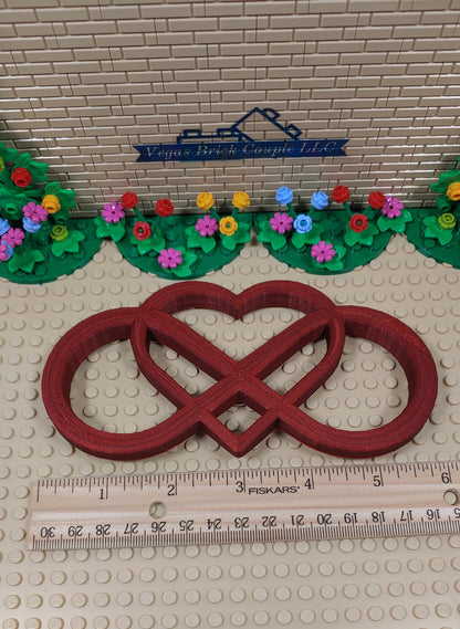 Infinity Heart Fridge Magnet 3D Printed Multiple Colors Available