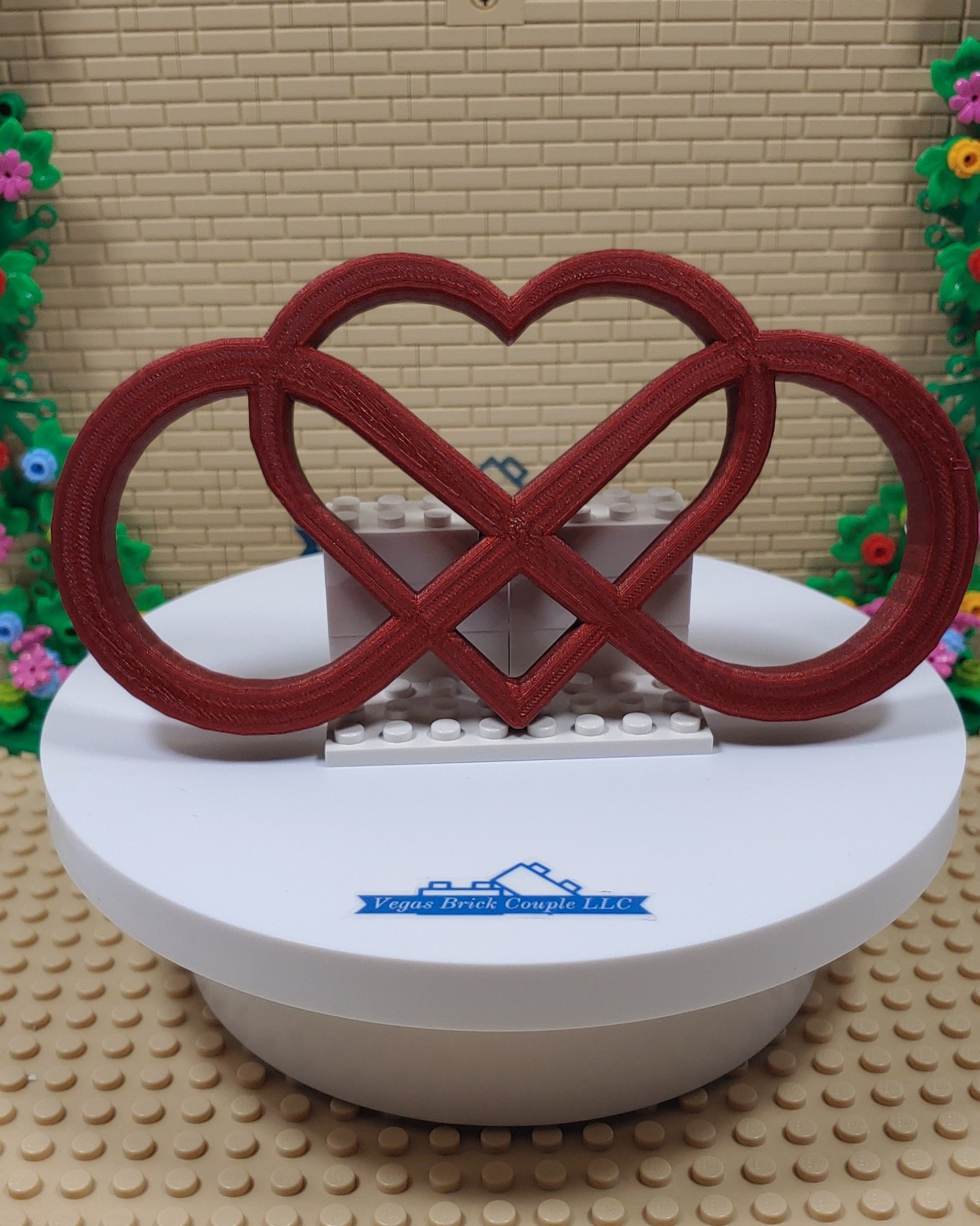 Infinity Heart Fridge Magnet 3D Printed Multiple Colors Available