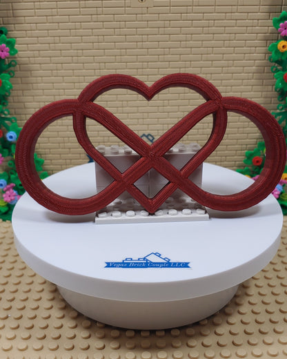 Infinity Heart Fridge Magnet 3D Printed Multiple Colors Available