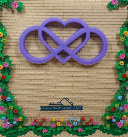 Infinity Heart Wall Shelf Display Piece 3D Printed Multiple Colors Available