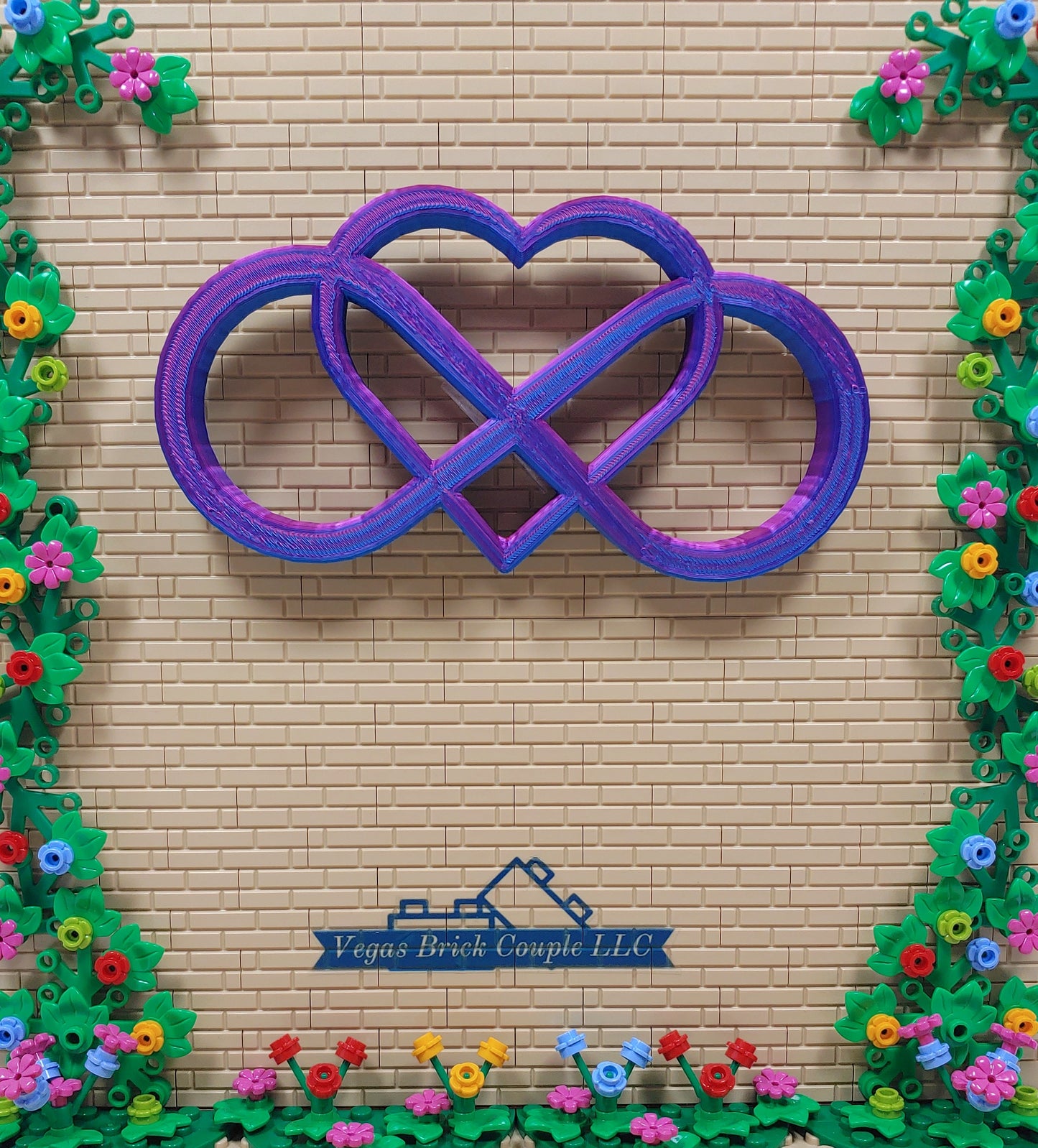 Infinity Heart Wall Shelf Display Piece 3D Printed Multiple Colors Available