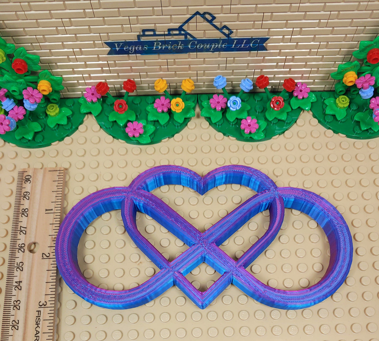 Infinity Heart Wall Shelf Display Piece 3D Printed Multiple Colors Available