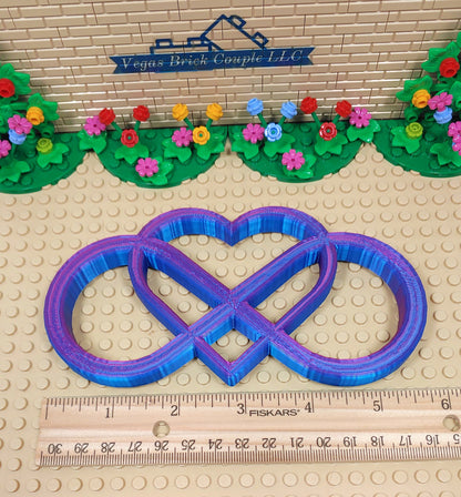 Infinity Heart Wall Shelf Display Piece 3D Printed Multiple Colors Available