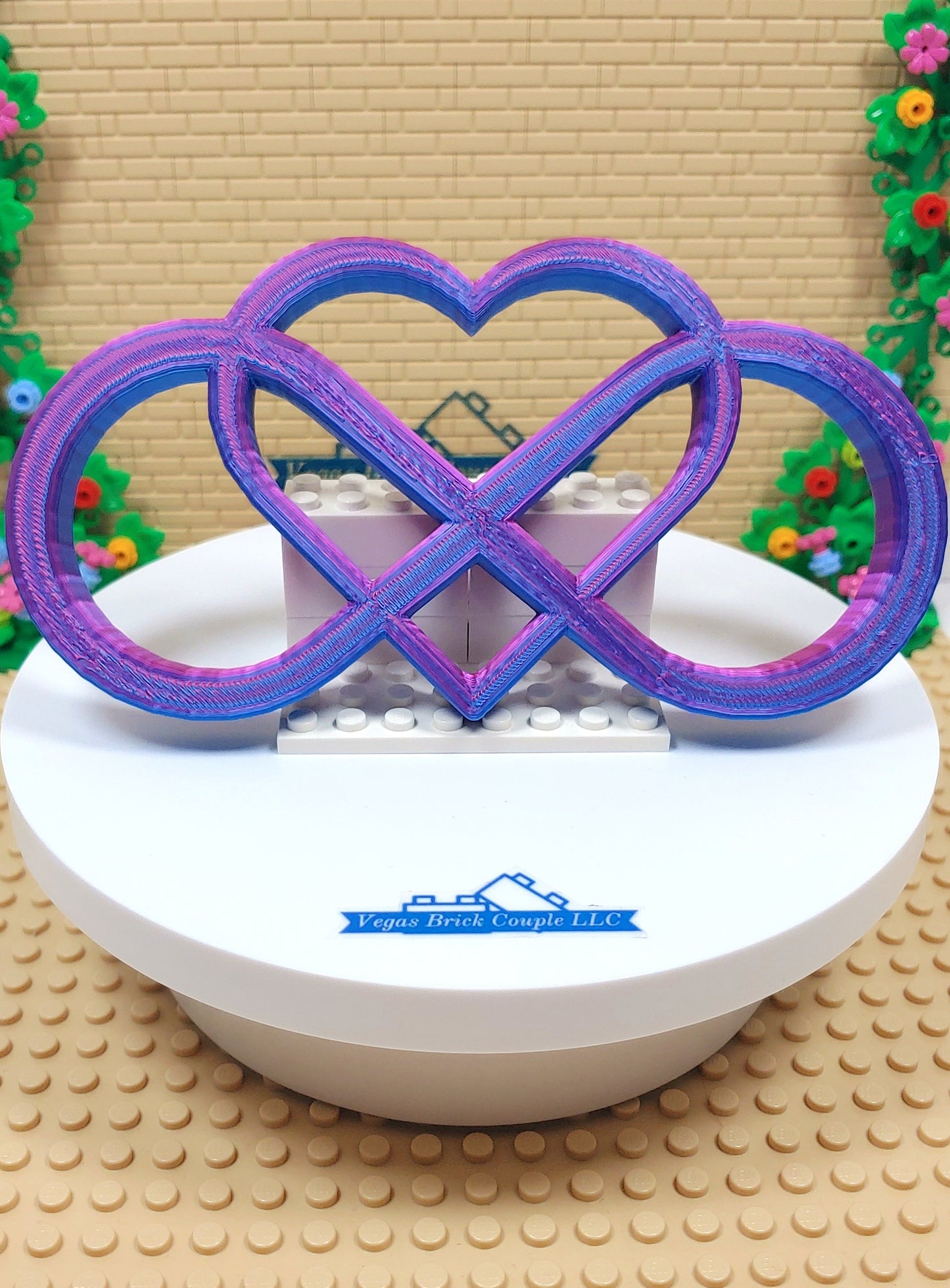 Infinity Heart Wall Shelf Display Piece 3D Printed Multiple Colors Available