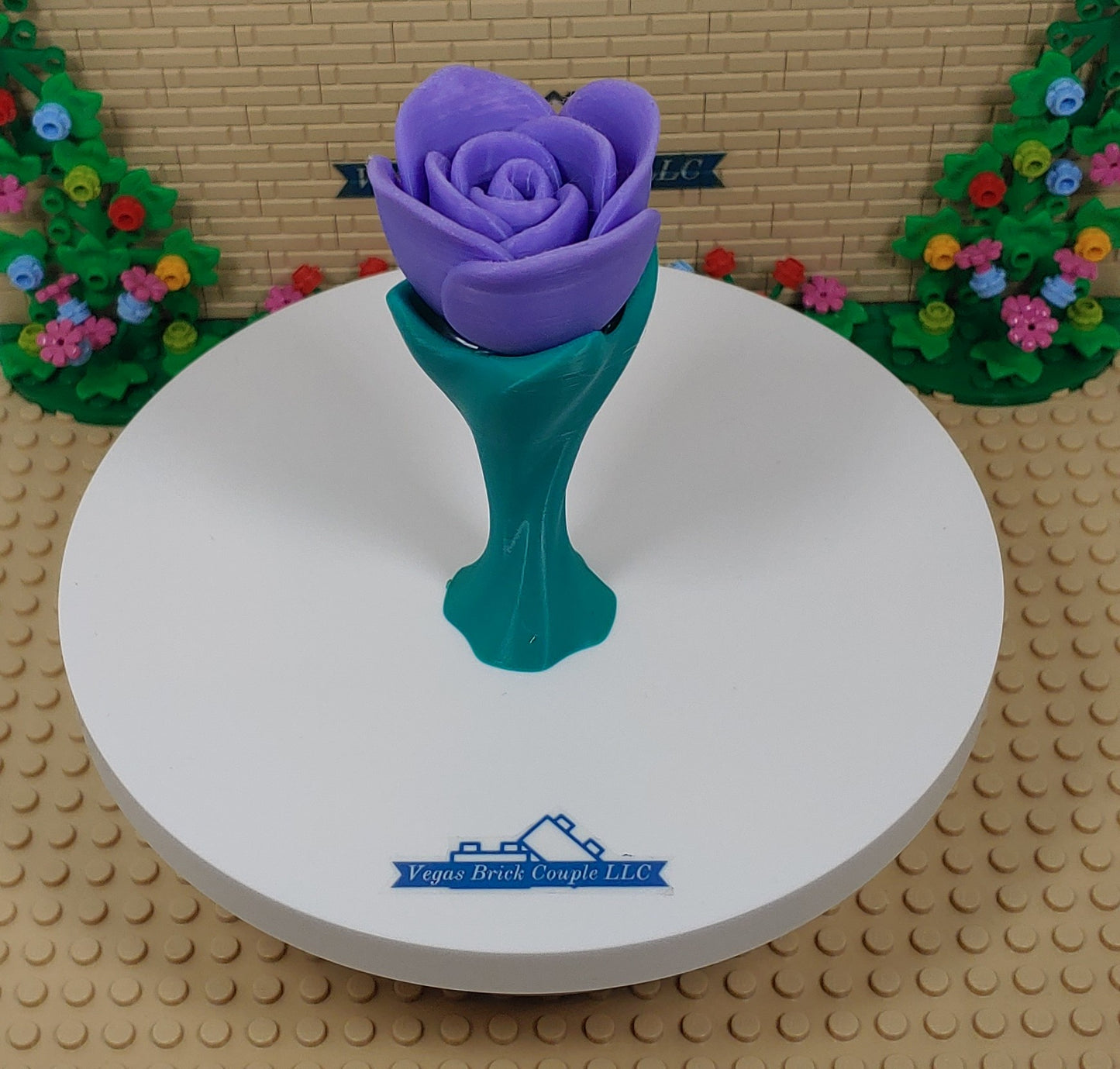 Small Standing Rose with Taller Stem Multiple Colors Available Custom Handmade 3D Printed