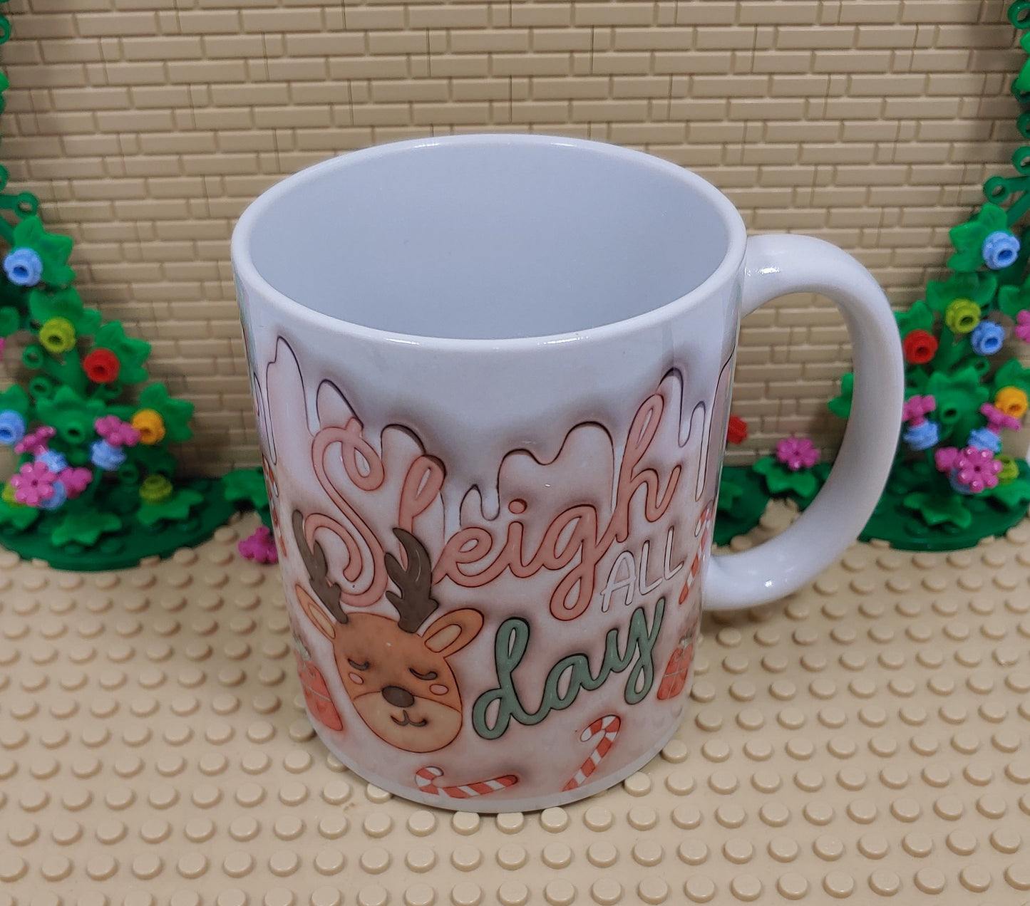 Cute Sleigh ALL day Christmas 11 oz Coffee Mug