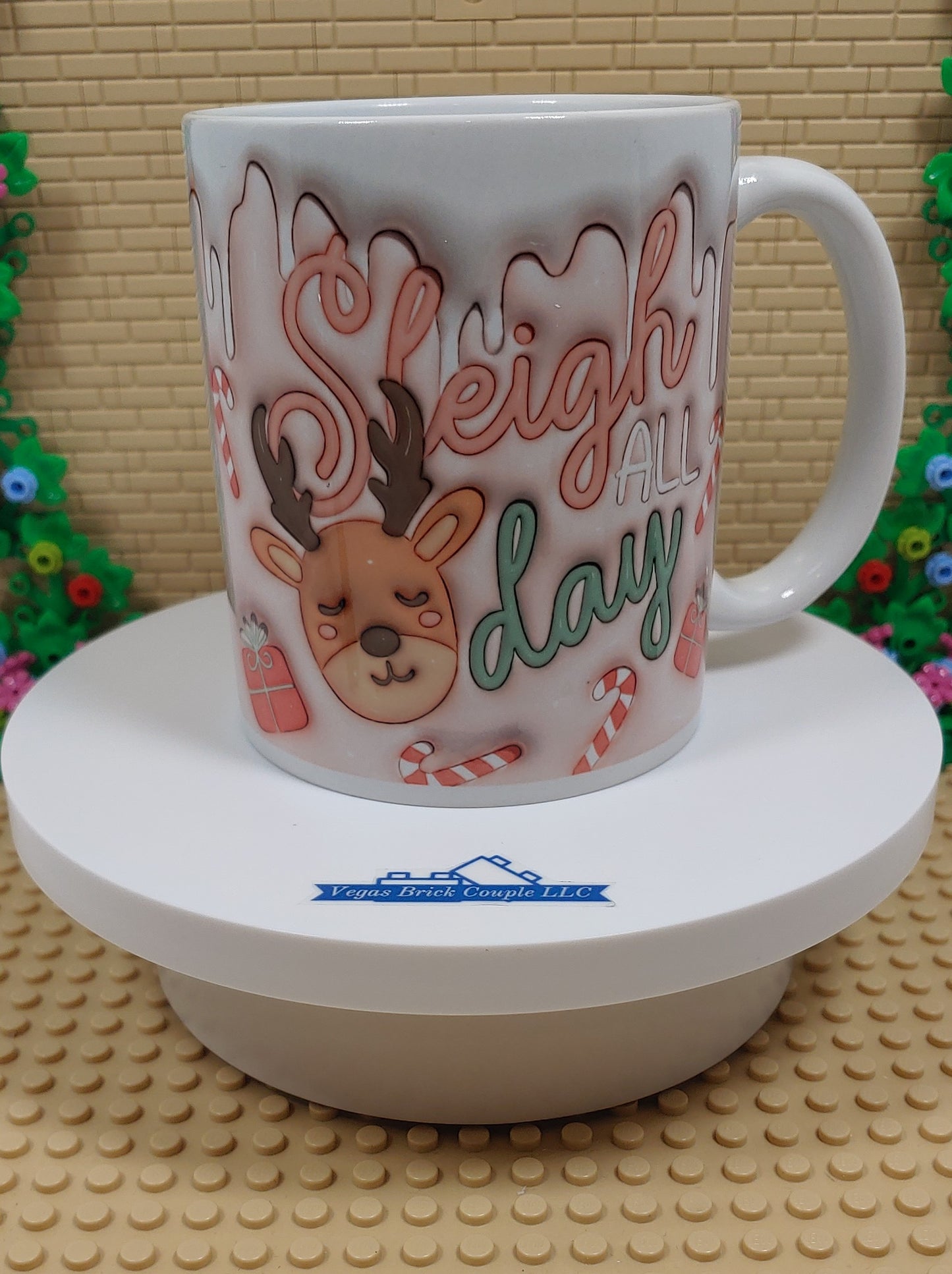 Cute Sleigh ALL day Christmas 11 oz Coffee Mug