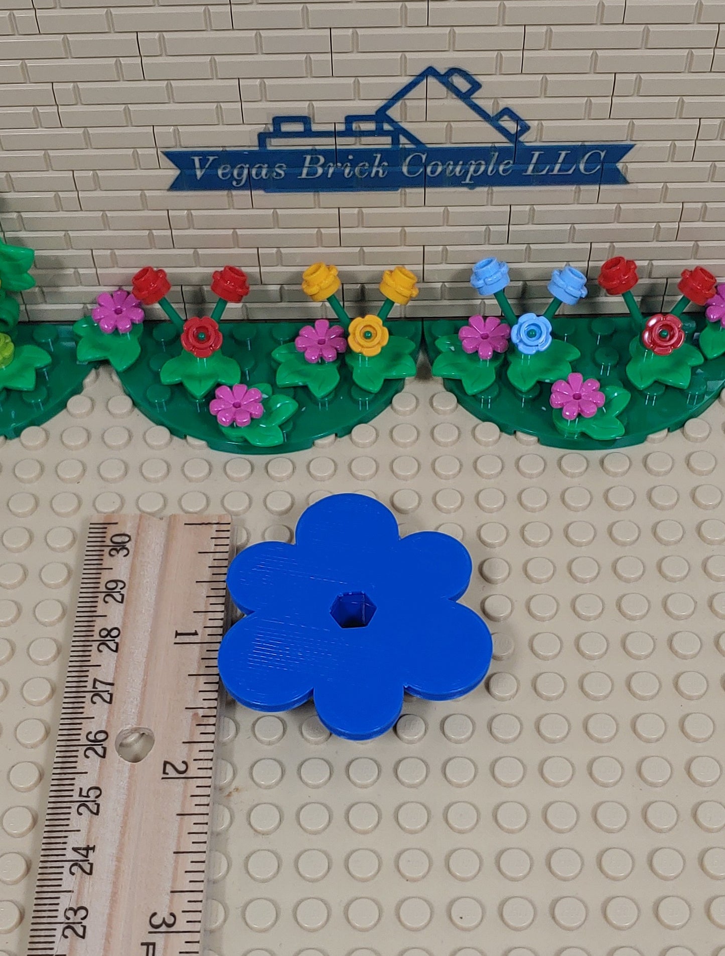 3D Printed Lego® Inspired Flower Plant Display Multiple Flower Colors Available