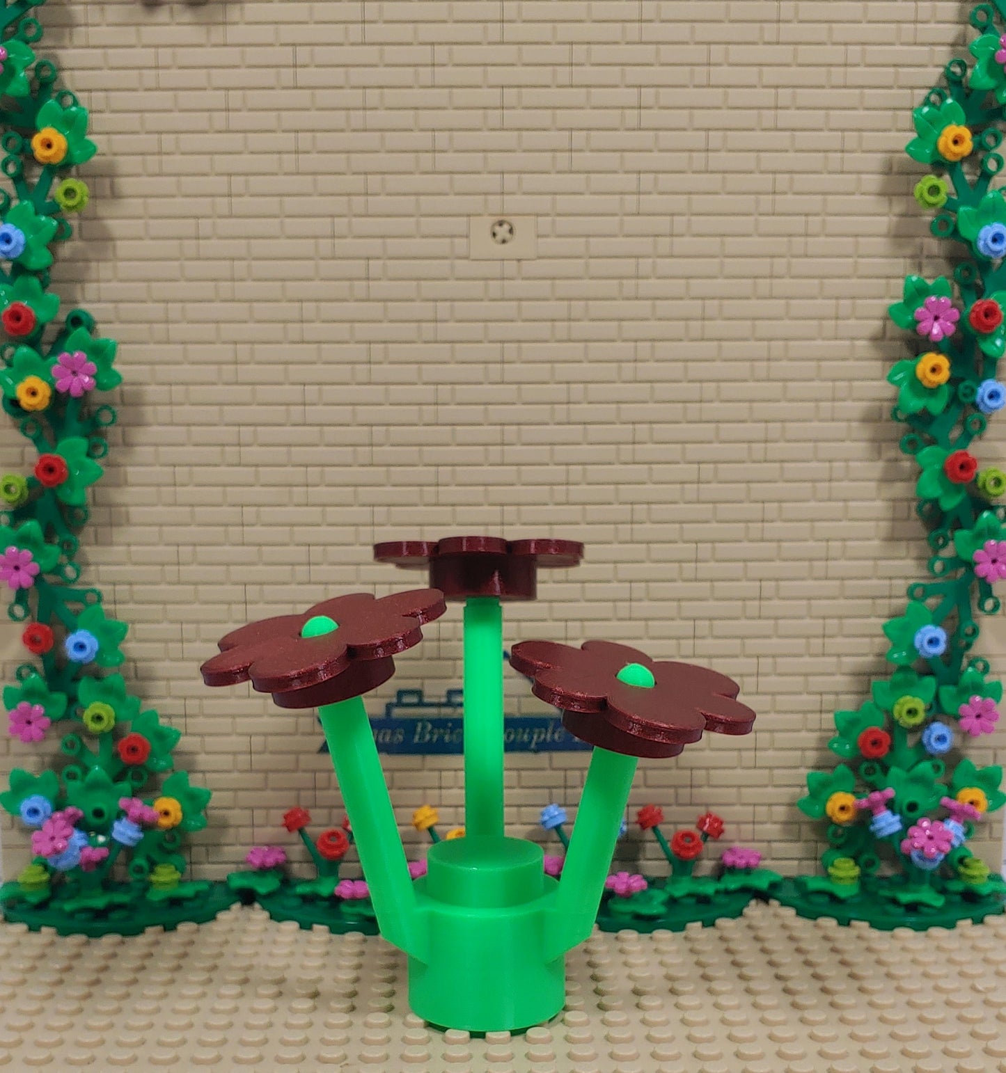 3D Printed Lego® Inspired Flower Plant Display Multiple Flower Colors Available