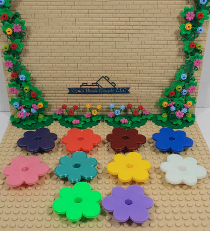 3D Printed Lego® Inspired Flower Plant Display Multiple Flower Colors Available