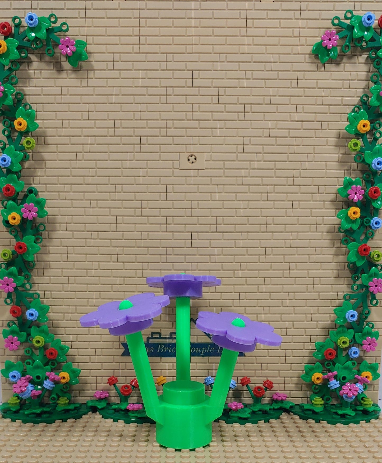 3D Printed Lego® Inspired Flower Plant Display Multiple Flower Colors Available