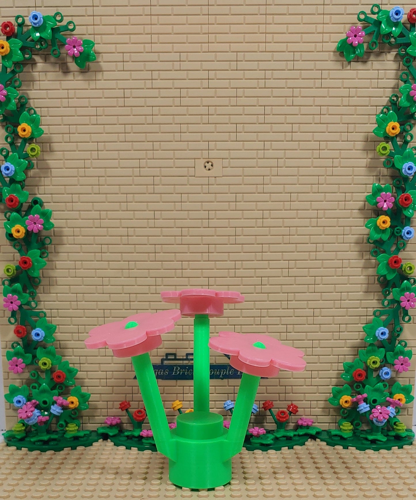 3D Printed Lego® Inspired Flower Plant Display Multiple Flower Colors Available