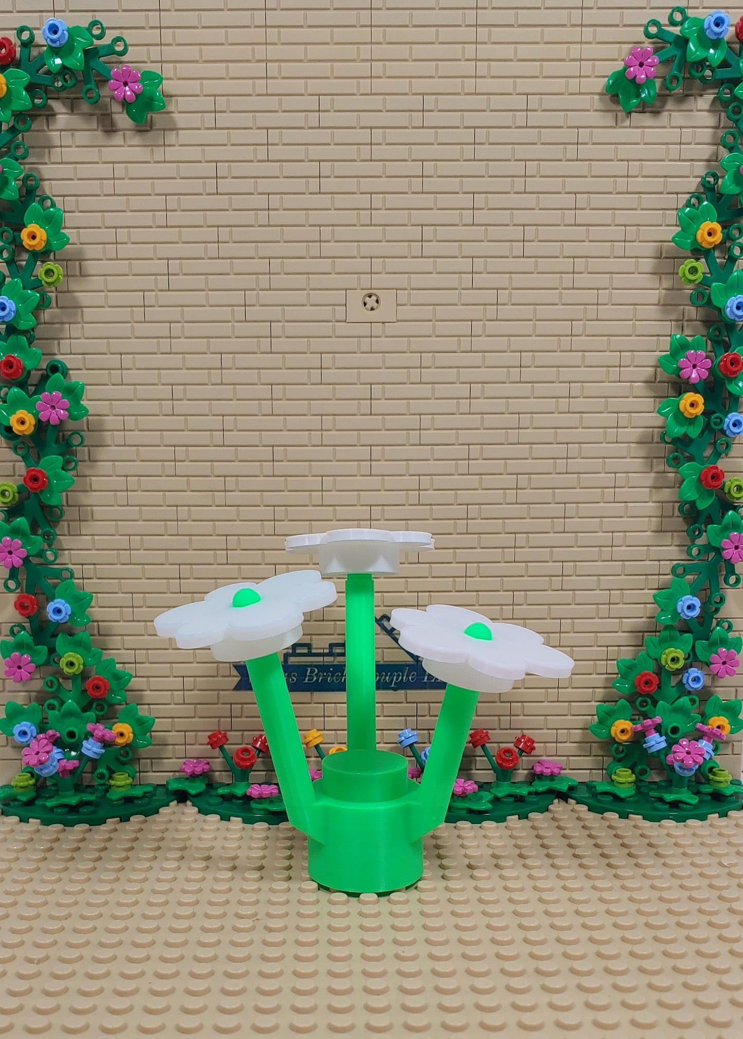 3D Printed Lego® Inspired Flower Plant Display Multiple Flower Colors Available