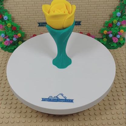 Small Standing Rose with Taller Stem Multiple Colors Available Custom Handmade 3D Printed