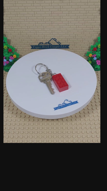 Lego® Brick 2x4 Keychains in Multiple Colors Perfect for Keys Charms Pendants Backpacks Custom Handmade